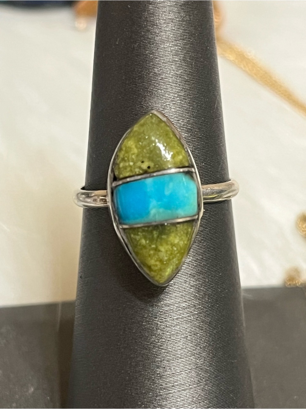 Turquoise And Green Ring